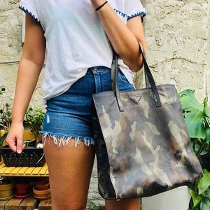 Prada Saffiano Camouflage Leather Tote
